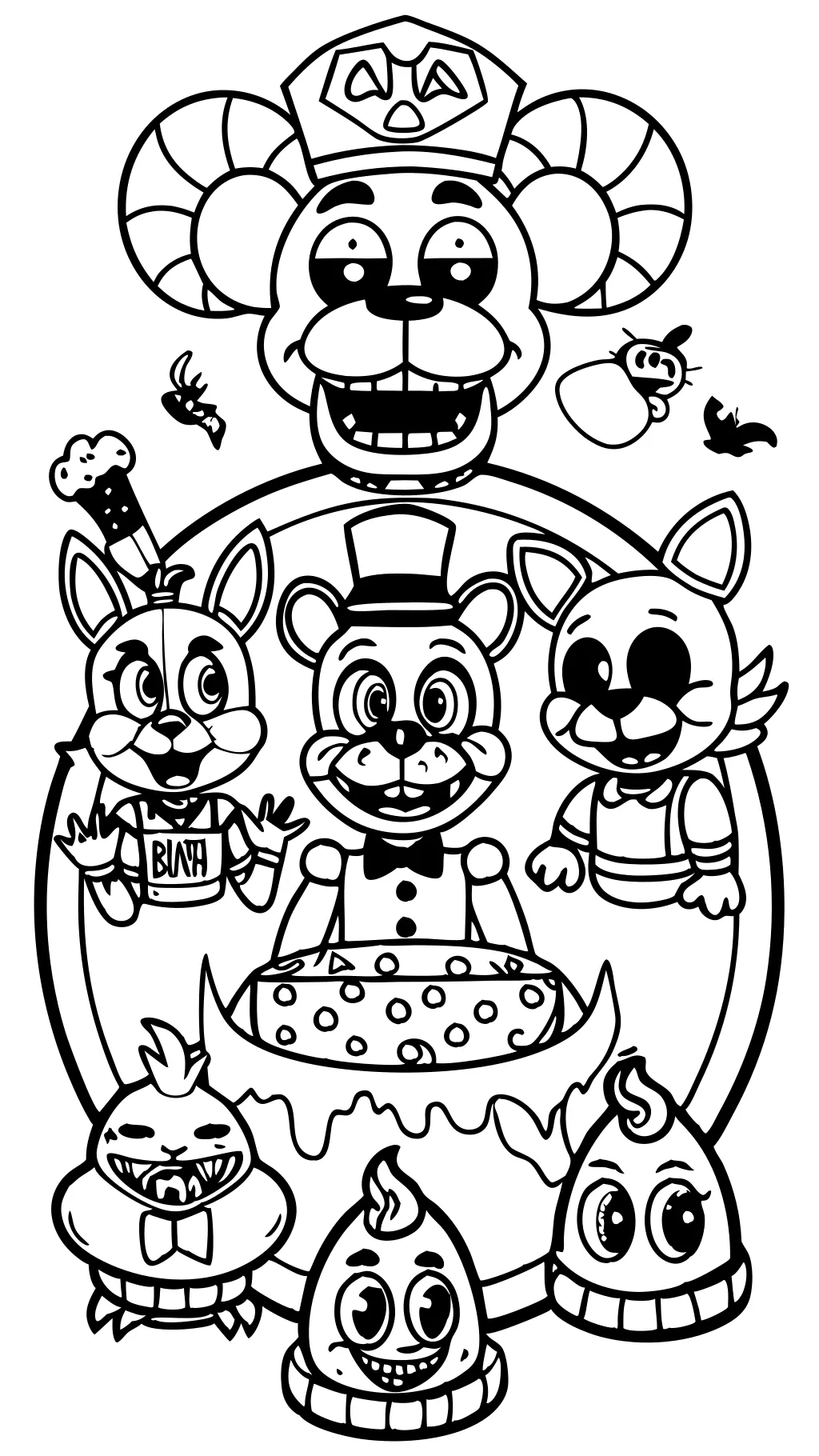 páginas para colorear de fnaf gratis